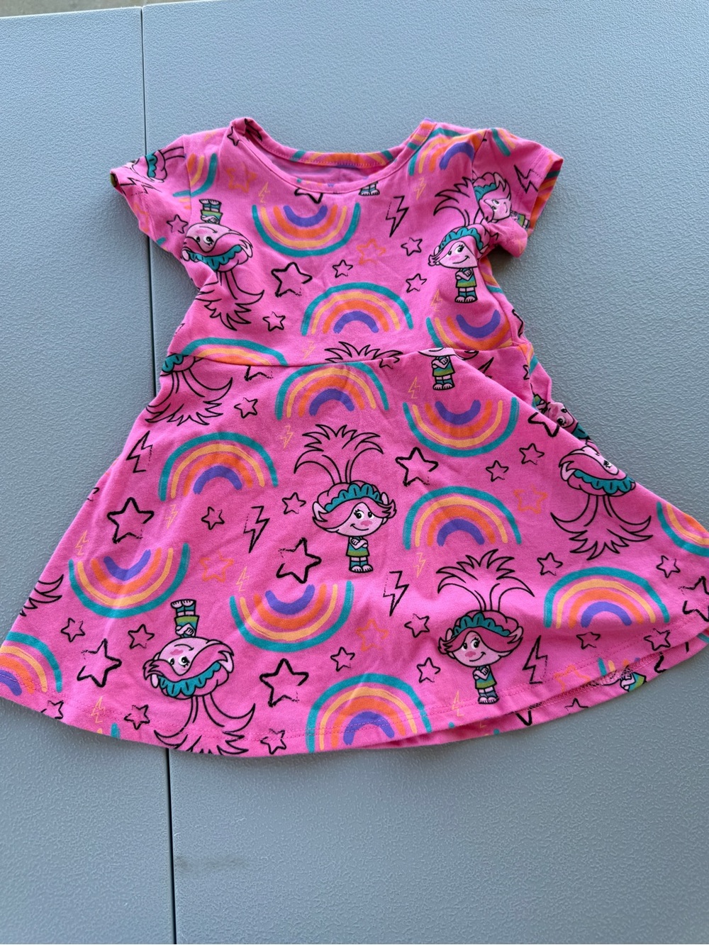 Dreamworks Pink Rainbow & Character Print Twirl Dress
